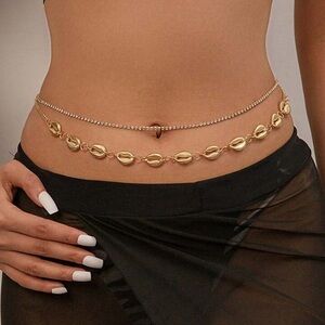 🔥BRAND NEW DOUBLE LAYER BEADED AND SHELL BELLY JEWELRY🔥